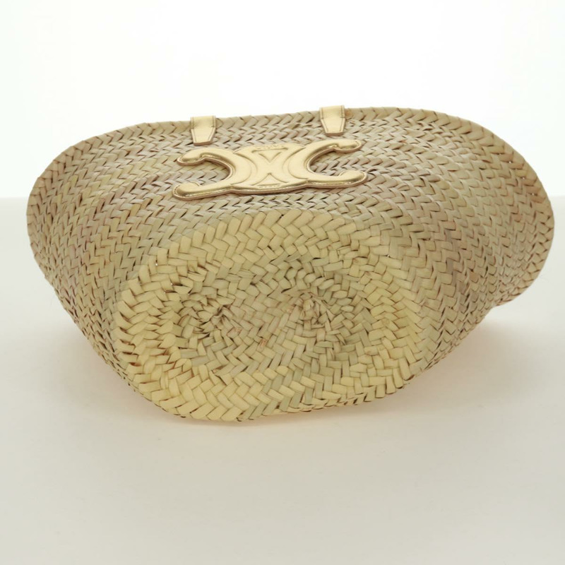 【日本直送】CELINE 草編米色草編手提包 正品 166837A-4