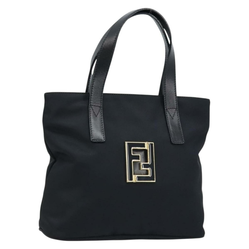 【日本直送】FENDI 尼龍手提包 黑色 金色 正品 166886V-0