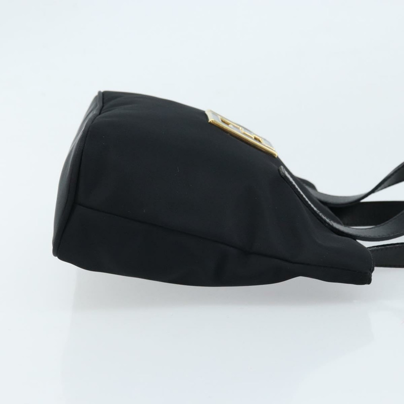 【日本直送】FENDI 尼龍手提包 黑色 金色 正品 166886V-2