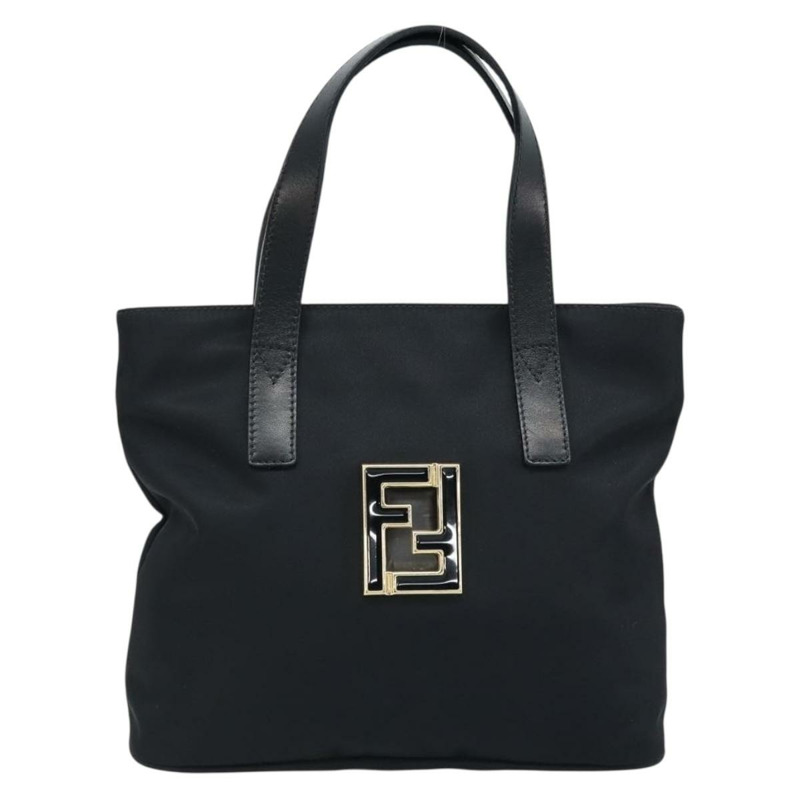 【日本直送】FENDI 尼龍手提包 黑色 金色 正品 166886V-12