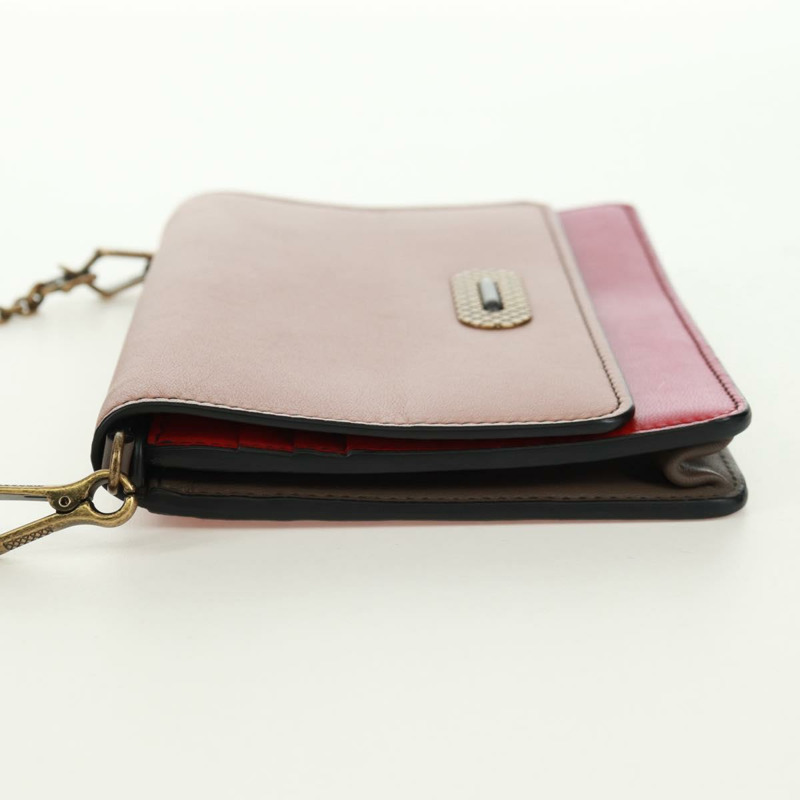 【日本直送】BOTTEGA VENETA 鏈條單肩包 皮革 紅色 金色 正品 158578SAV-2