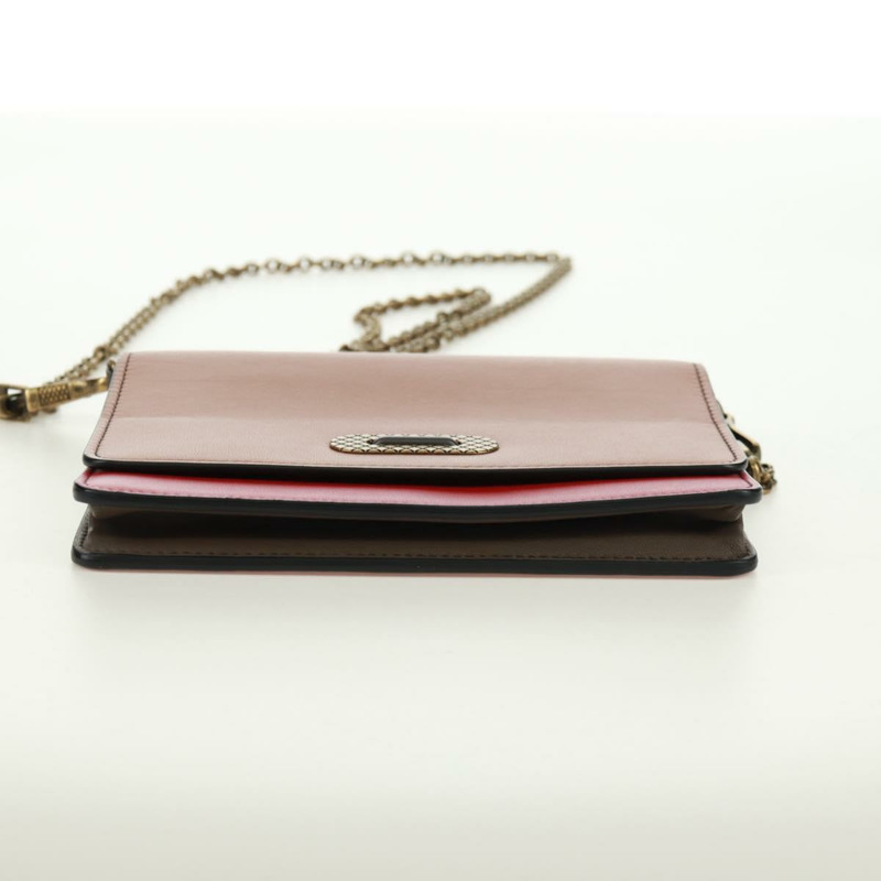 【日本直送】BOTTEGA VENETA 鏈條單肩包 皮革 紅色 金色 正品 158578SAV-4