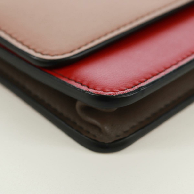 【日本直送】BOTTEGA VENETA 鏈條單肩包 皮革 紅色 金色 正品 158578SAV-14