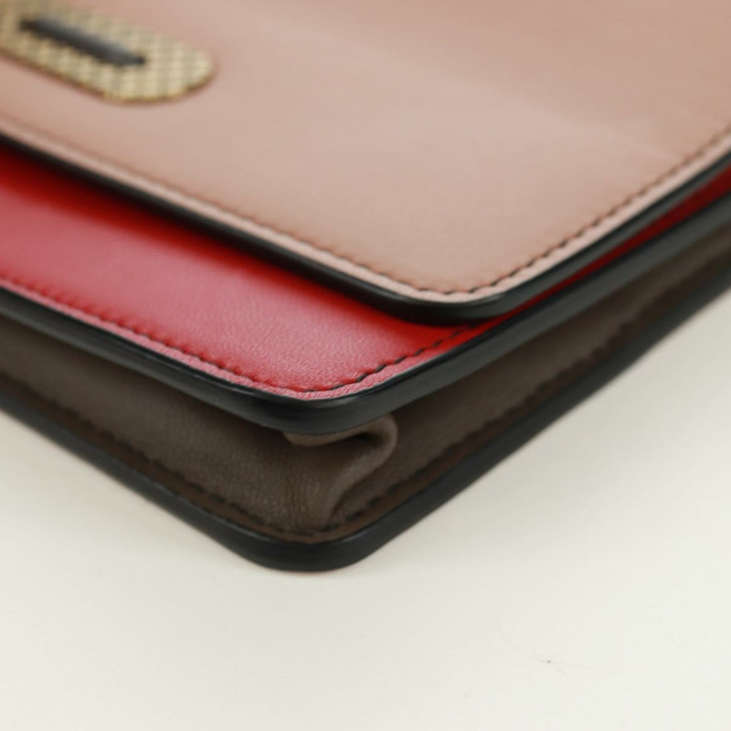 【日本直送】BOTTEGA VENETA 鏈條單肩包 皮革 紅色 金色 正品 158578SAV-15