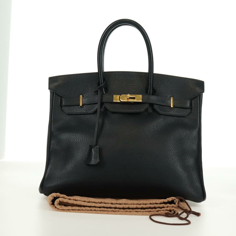 【日本直送】愛馬仕 Birkin 35 手提包 Ardenne 黑色金色 正品 SK001SM-11