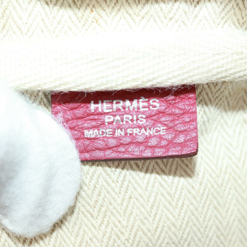 【日本直送】HERMES Victoria 35 Tosca 手提包 Taurillon 皮革紅銀正品 SK005SM-18