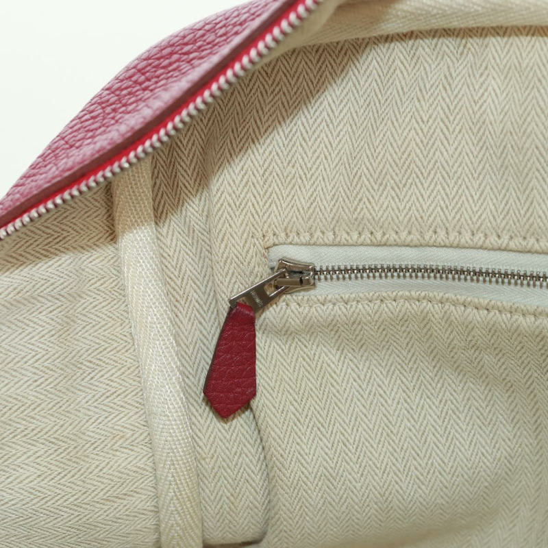 【日本直送】HERMES Victoria 35 Tosca 手提包 Taurillon 皮革紅銀正品 SK005SM-21