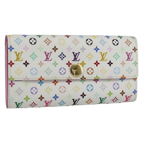 路易威登 (LOUIS VUITTON) 多色 Portefeuille Sarah 皮夾 白色 M93532 正品 173259V