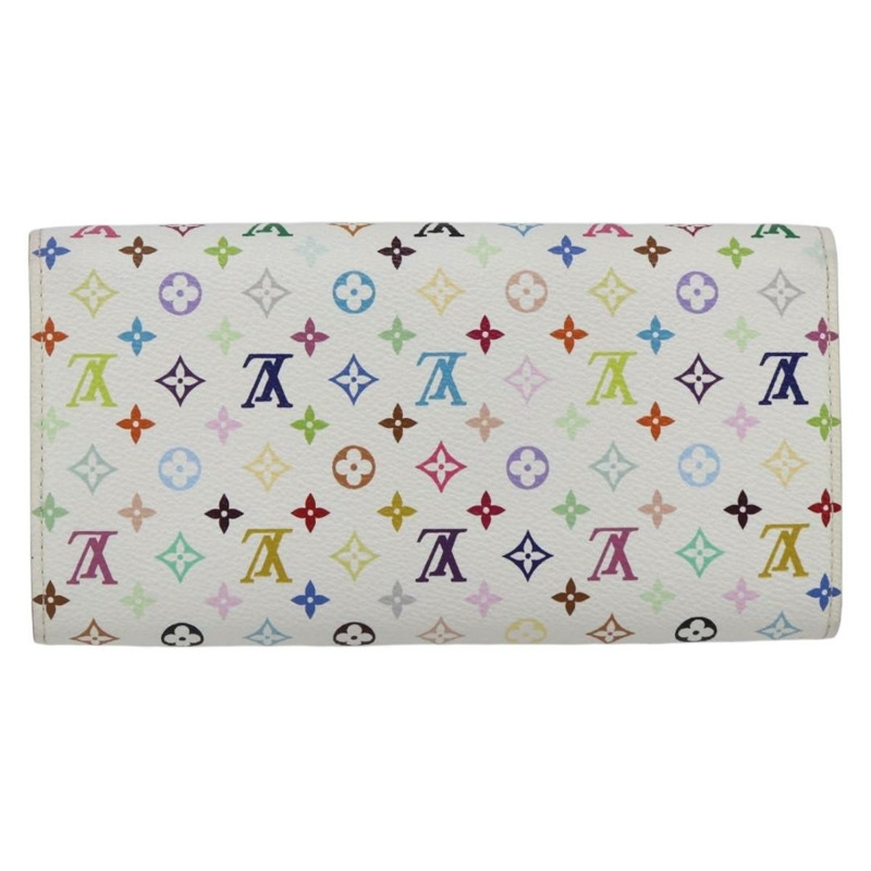 【日本直送】路易威登 (LOUIS VUITTON) 多色 Portefeuille Sarah 皮夾 白色 M93532 正品 173259V-1