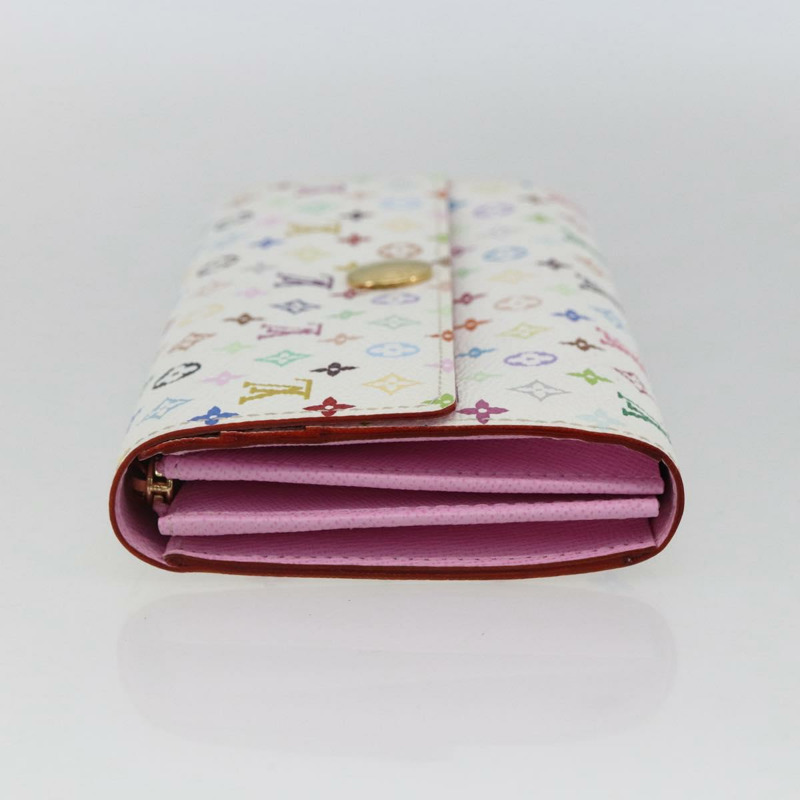 【日本直送】路易威登 (LOUIS VUITTON) 多色 Portefeuille Sarah 皮夾 白色 M93532 正品 173259V-2