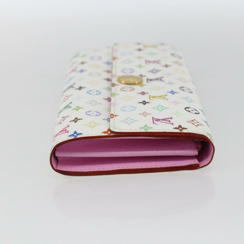 【日本直送】路易威登 (LOUIS VUITTON) 多色 Portefeuille Sarah 皮夾 白色 M93532 正品 173259V-3