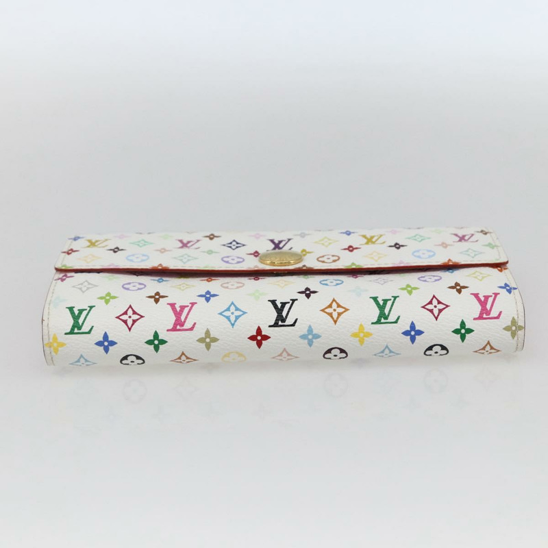 【日本直送】路易威登 (LOUIS VUITTON) 多色 Portefeuille Sarah 皮夾 白色 M93532 正品 173259V-5