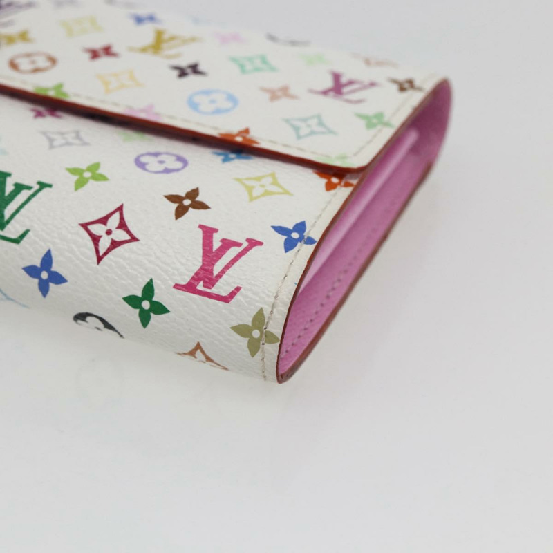 【日本直送】路易威登 (LOUIS VUITTON) 多色 Portefeuille Sarah 皮夾 白色 M93532 正品 173259V-6