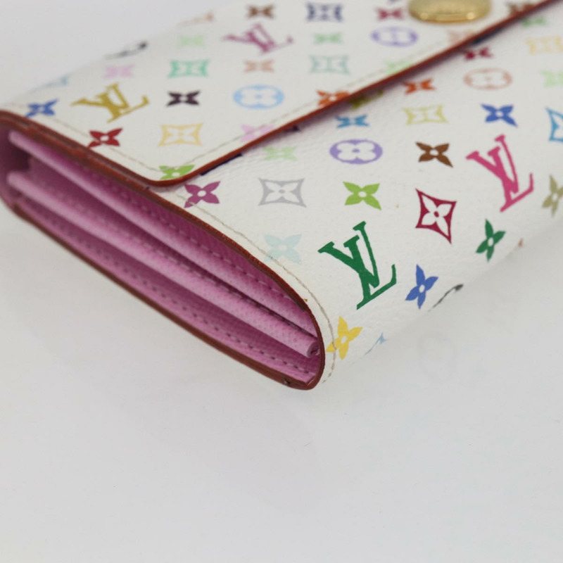 【日本直送】路易威登 (LOUIS VUITTON) 多色 Portefeuille Sarah 皮夾 白色 M93532 正品 173259V-13