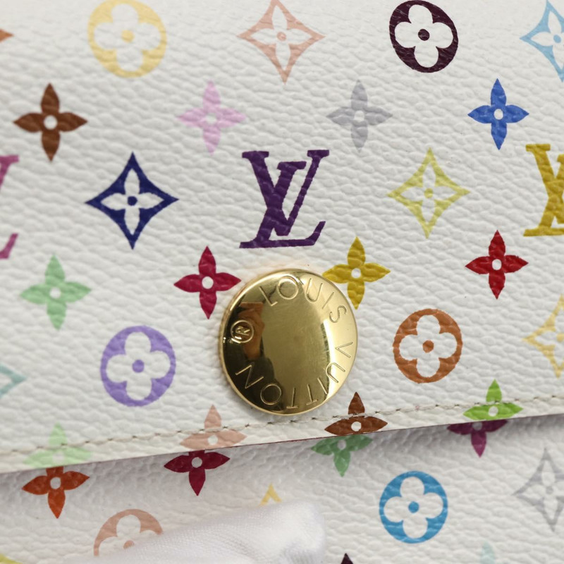 【日本直送】路易威登 (LOUIS VUITTON) 多色 Portefeuille Sarah 皮夾 白色 M93532 正品 173259V-16