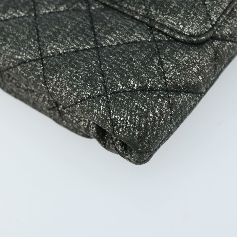 【日本直送】香奈兒 (CHANEL) 絎縫鏈條單背包 尼龍材質 灰色 銀色 CC 標誌 正品 170653SM-17