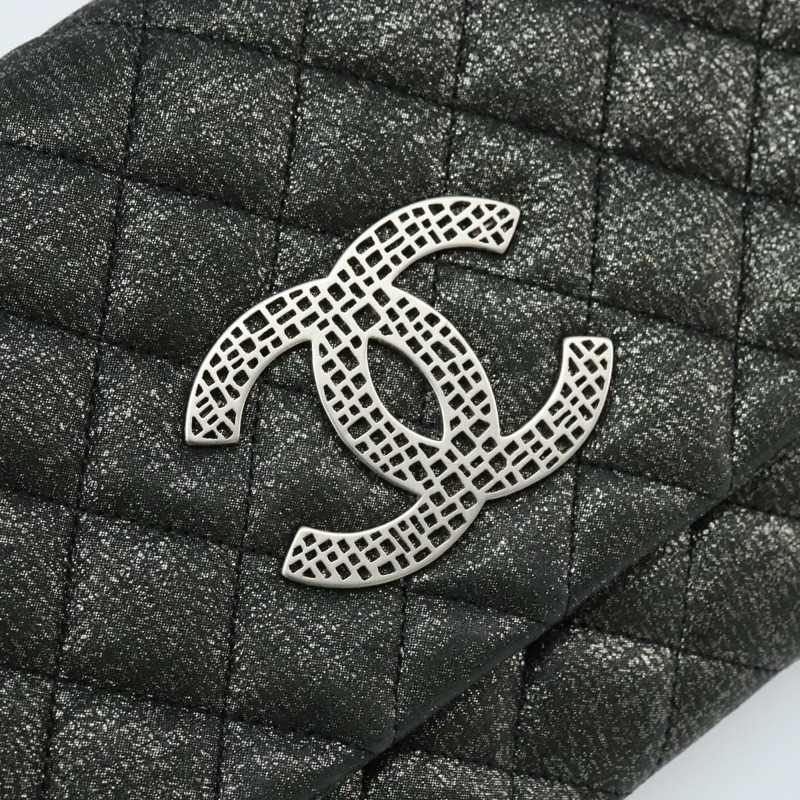 【日本直送】香奈兒 (CHANEL) 絎縫鏈條單背包 尼龍材質 灰色 銀色 CC 標誌 正品 170653SM-18