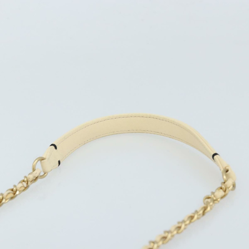 【日本直送】香奈兒 Matelasse 22 鏈條肩背包，羊皮材質，象牙色，金色 CC 標誌，正品編號 170660SAV-14