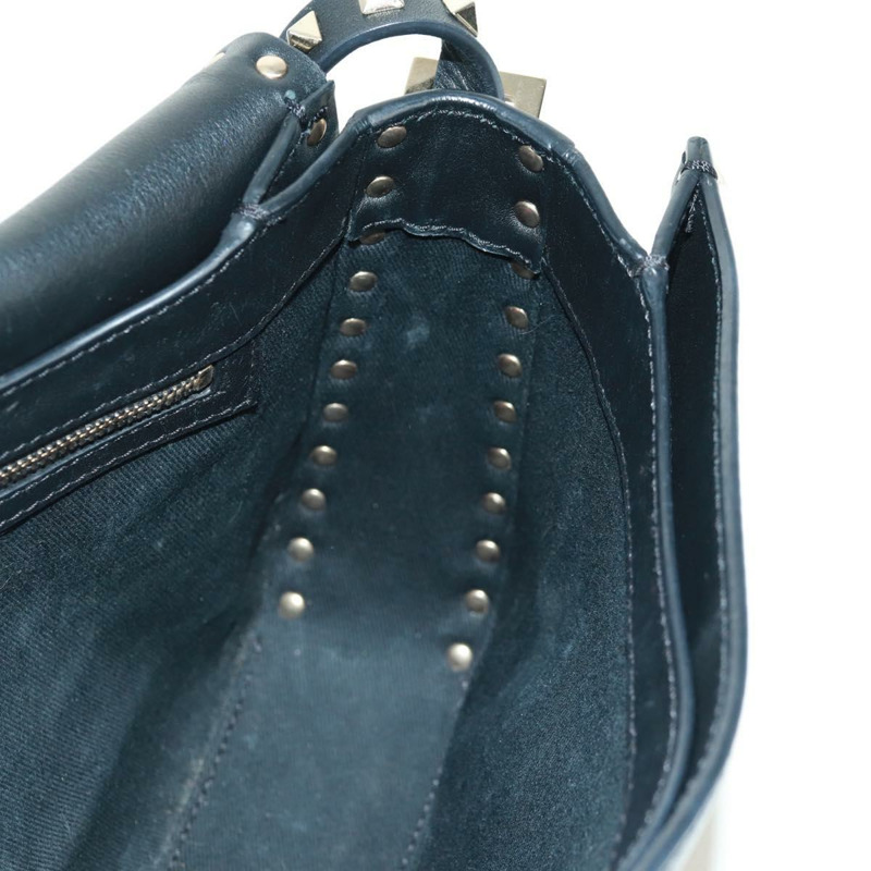 【日本直送】VALENTINO 鉚釘單肩包 皮革 黑色 金色 正品 gh1750V-22