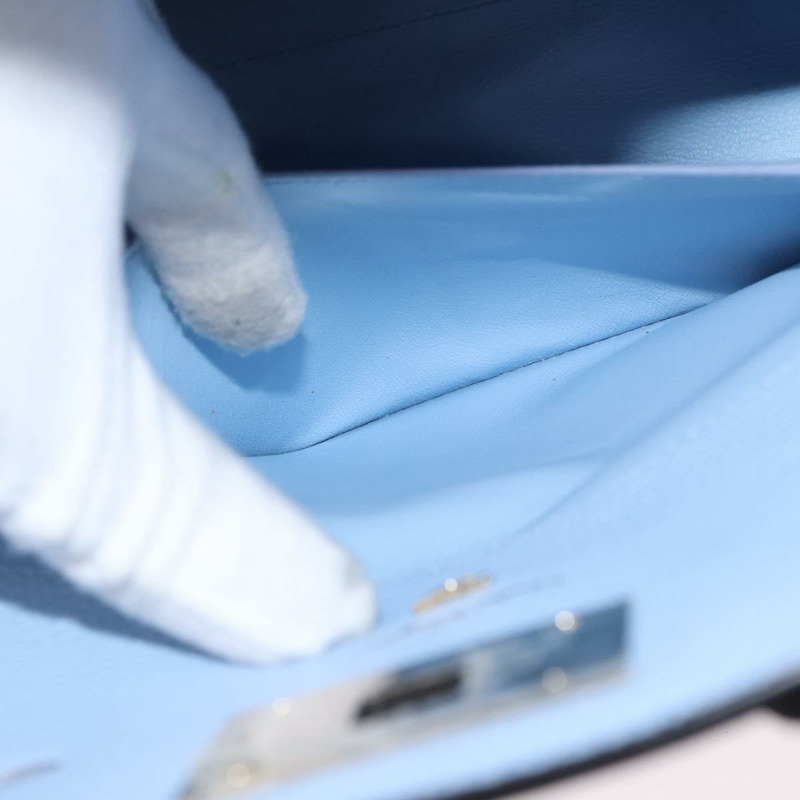 【日本直送】Salvatore Ferragamo Gancini 手提包 皮革 淺藍色 金色 正品 gh1752V-23