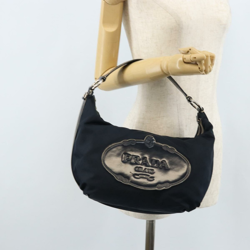 【日本直送】PRADA 單肩包 尼龍 海軍藍 銀色 正品 gh1754V-21