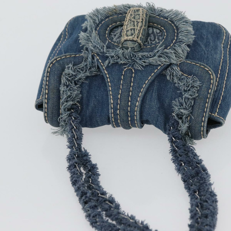 【日本直送】PRADA 鏈條單肩包 牛仔藍 銀色 正品 gh1755V-5