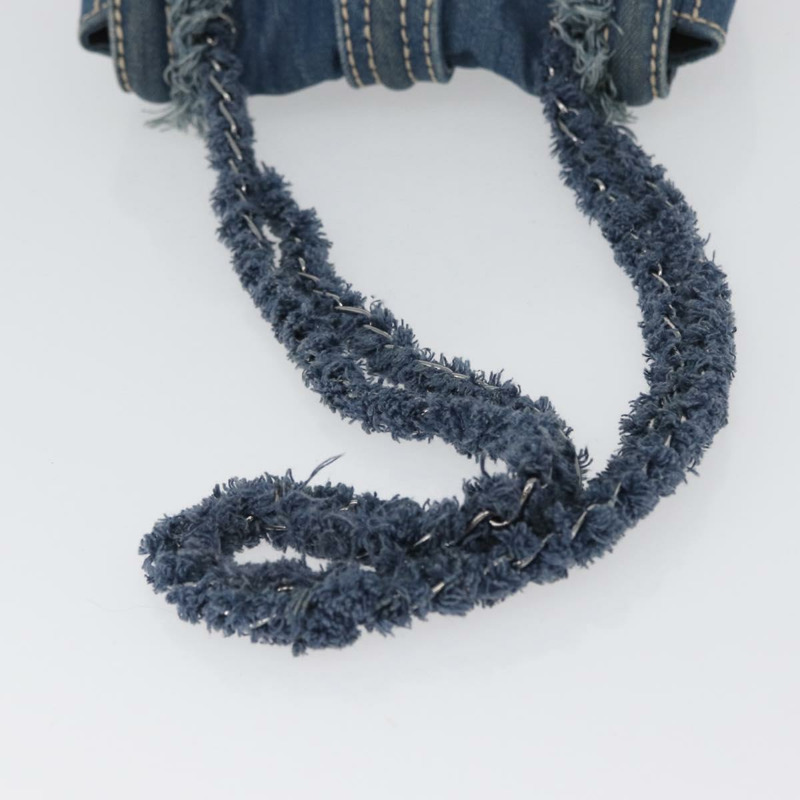 【日本直送】PRADA 鏈條單肩包 牛仔藍 銀色 正品 gh1755V-6