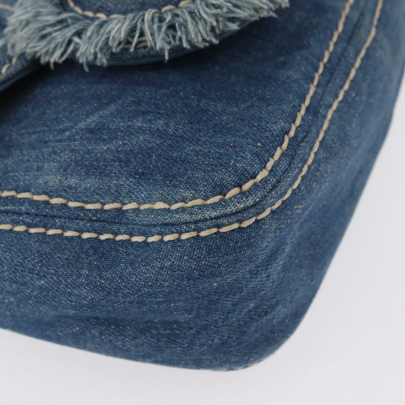 【日本直送】PRADA 鏈條單肩包 牛仔藍 銀色 正品 gh1755V-7