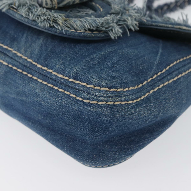 【日本直送】PRADA 鏈條單肩包 牛仔藍 銀色 正品 gh1755V-14