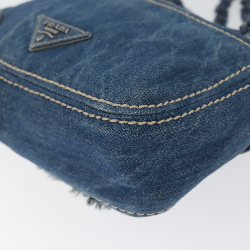 【日本直送】PRADA 鏈條單肩包 牛仔藍 銀色 正品 gh1755V-16