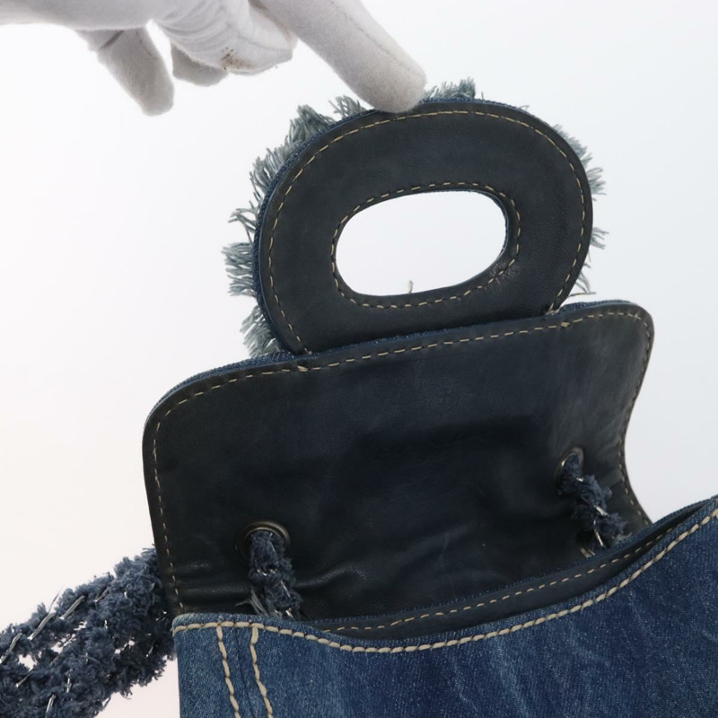 【日本直送】PRADA 鏈條單肩包 牛仔藍 銀色 正品 gh1755V-19