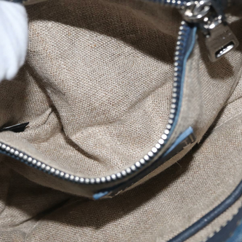 【日本直送】PRADA 鏈條單肩包 牛仔藍 銀色 正品 gh1755V-26