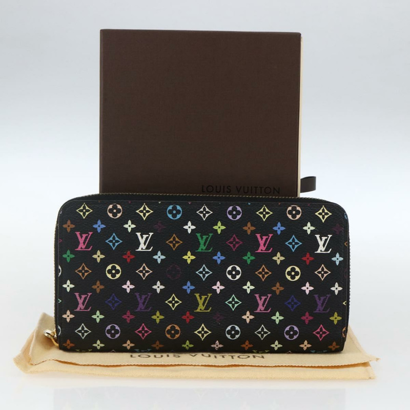 【日本直送】路易威登 Monogram Multicolor Zippy 長版皮夾 黑色 M60243 LV 正品 173254V-11