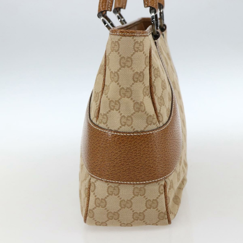 【日本直送】GUCCI GG帆布手提包 PVC 米色 銀色 113011 正品 173185V-3
