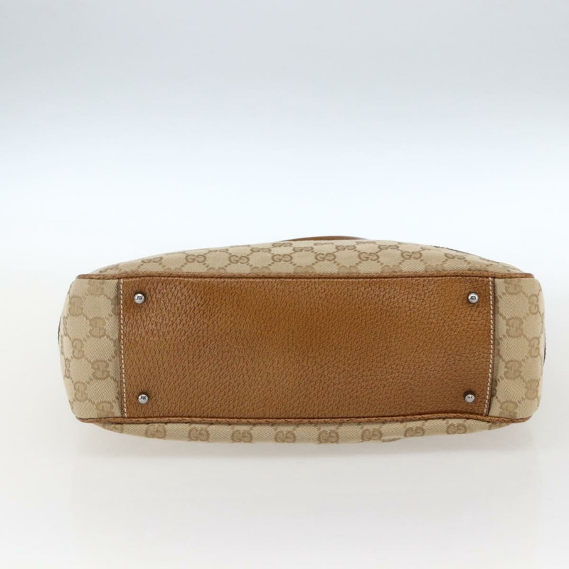 【日本直送】GUCCI GG帆布手提包 PVC 米色 銀色 113011 正品 173185V-4