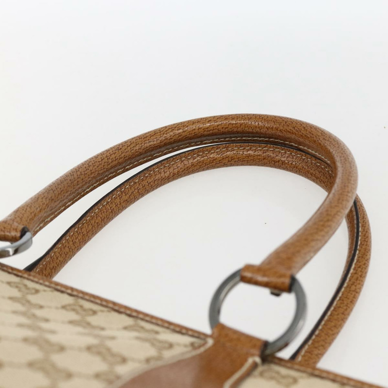 【日本直送】GUCCI GG帆布手提包 PVC 米色 銀色 113011 正品 173185V-13
