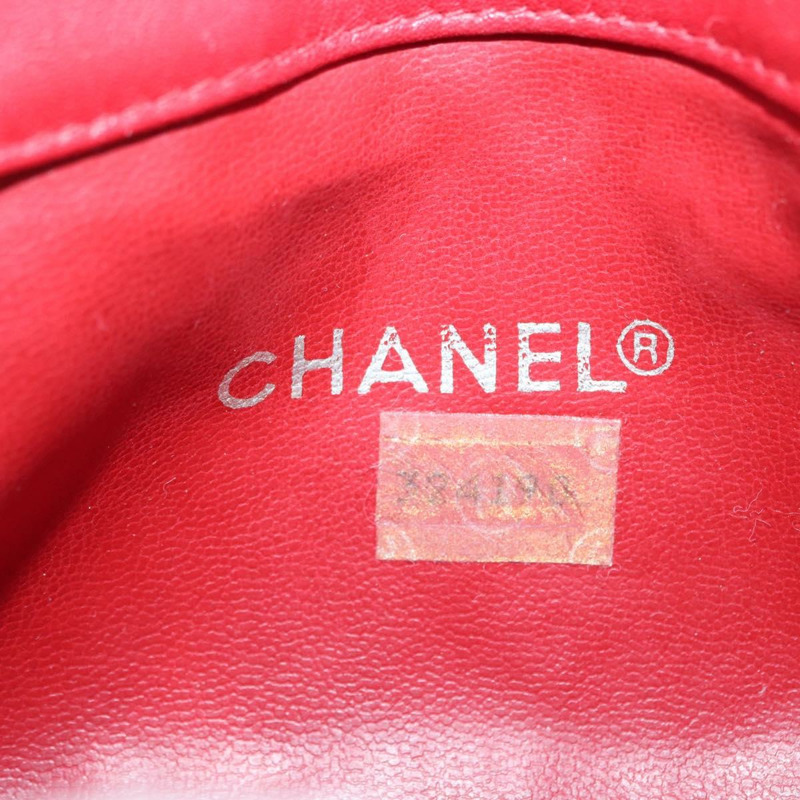 【日本直送】香奈兒 Matelasse 腰包，羊皮材質，紅色，金色雙C標誌，貨號 165374V-10