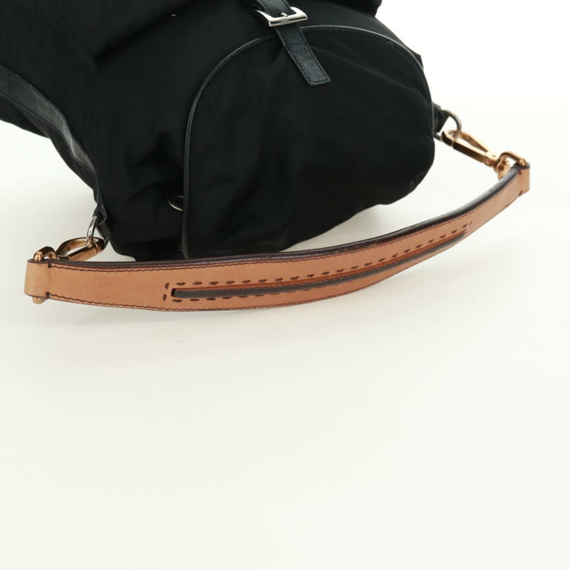 【日本直送】PRADA 黑色金色尼龍肩包，正品編號 165372V-6