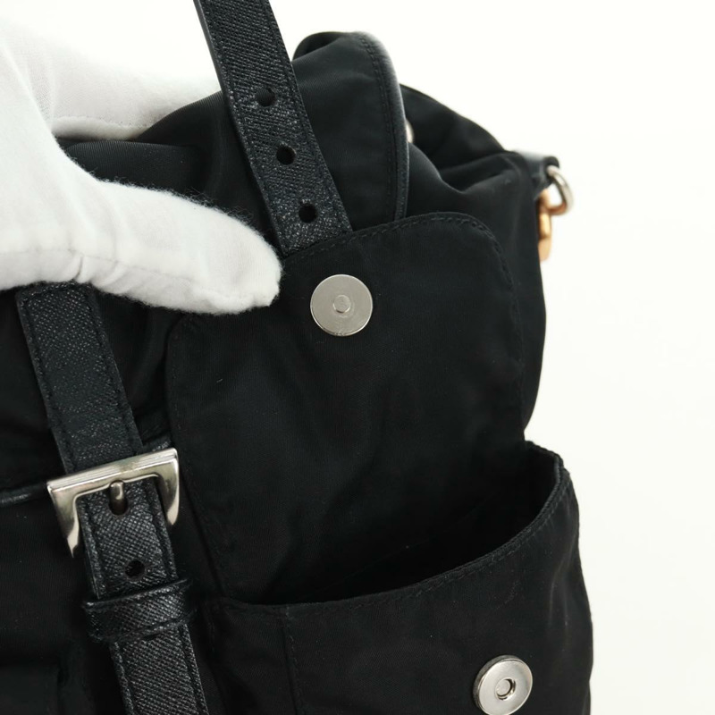 【日本直送】PRADA 黑色金色尼龍肩包，正品編號 165372V-20