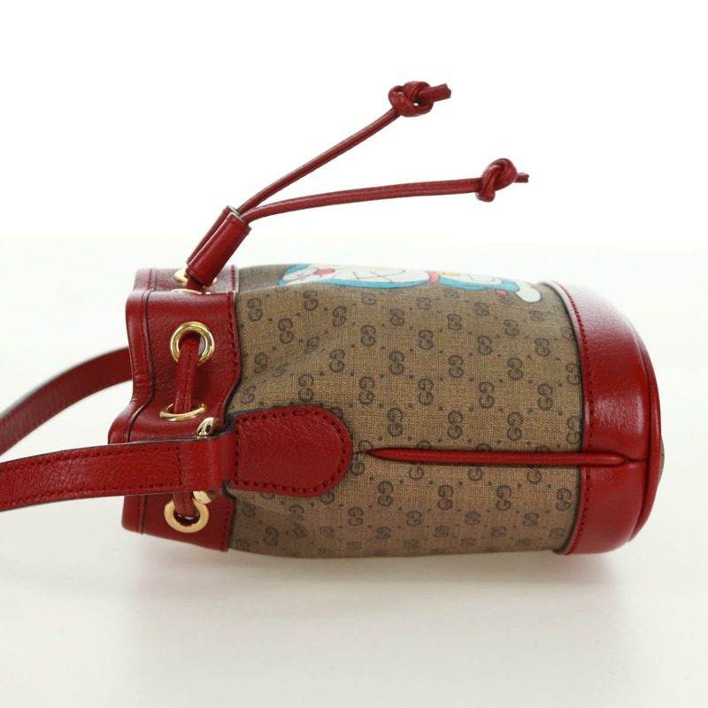 【日本直送】GUCCI GUCCI × Doraemon 聯名款 Micro GG Supreme 手提包 PVC 米色 金色 647801 正品 173166SAM-3