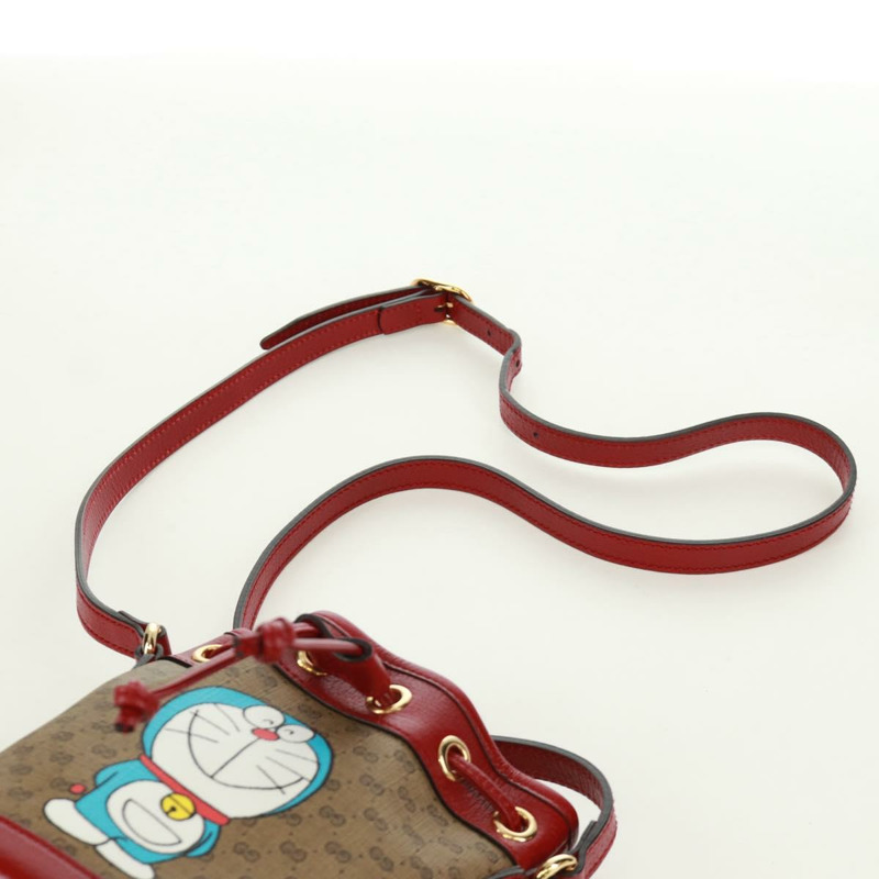 【日本直送】GUCCI GUCCI × Doraemon 聯名款 Micro GG Supreme 手提包 PVC 米色 金色 647801 正品 173166SAM-13