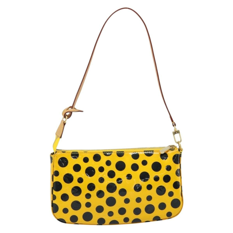 【日本直送】路易威登 Vernis Yayoi Kusama 手拿包配件 Jaune M91426 正品 165362V-1
