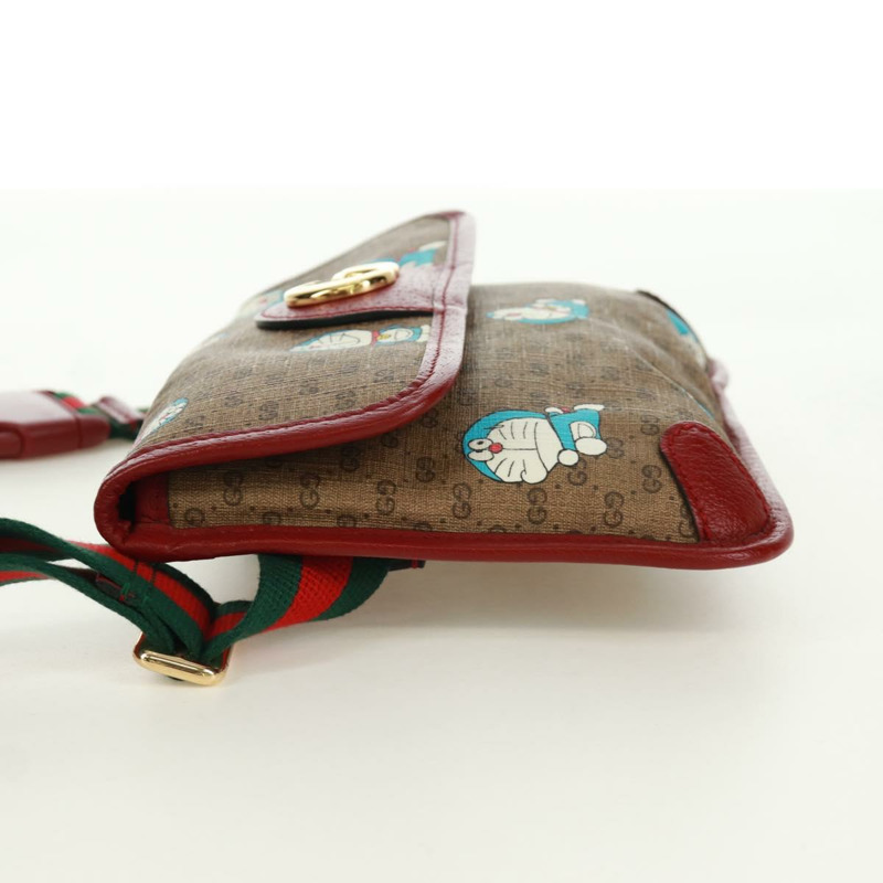 【日本直送】GUCCI GG Supreme Web Sherry Line 腰包 PVC 米色 金色 647817 正品 173178M-2