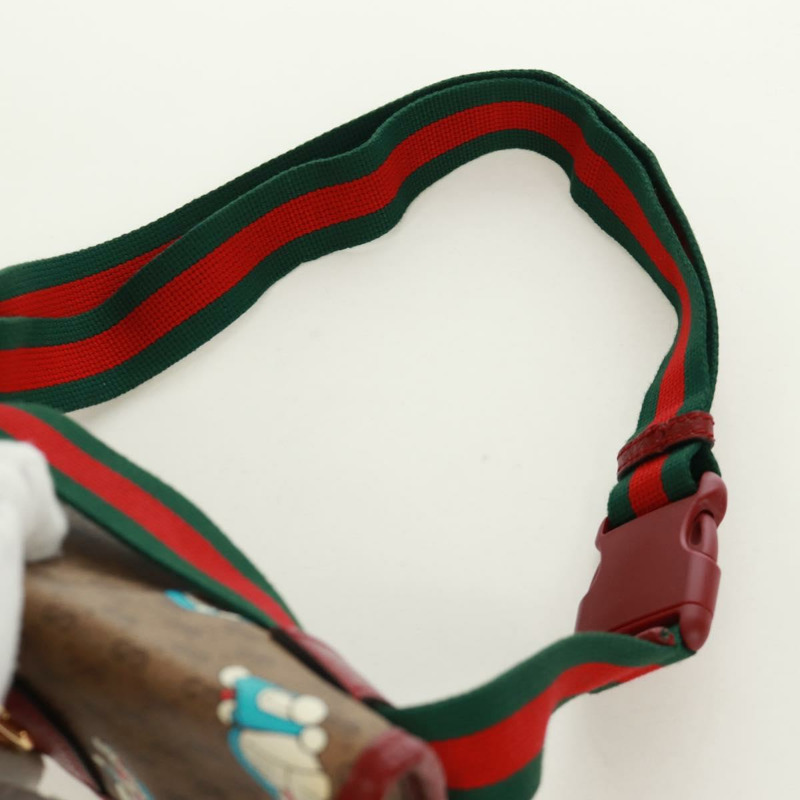 【日本直送】GUCCI GG Supreme Web Sherry Line 腰包 PVC 米色 金色 647817 正品 173178M-13