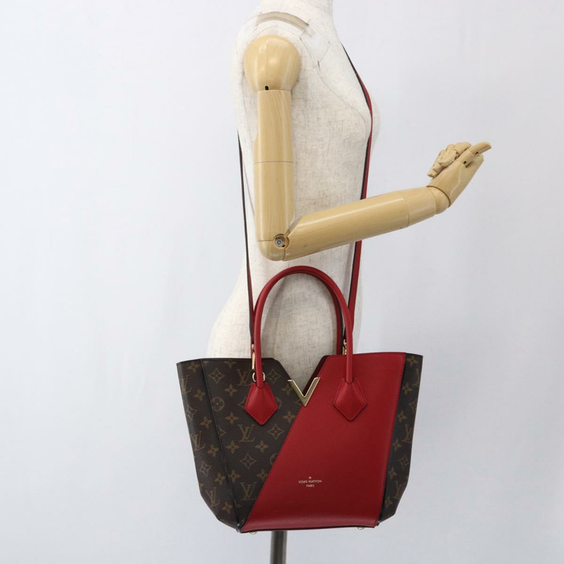 【日本直送】路易威登 Monogram Cerise Kimono MM 手提包 紅色 M40459 LV 正品 165368SAM-26