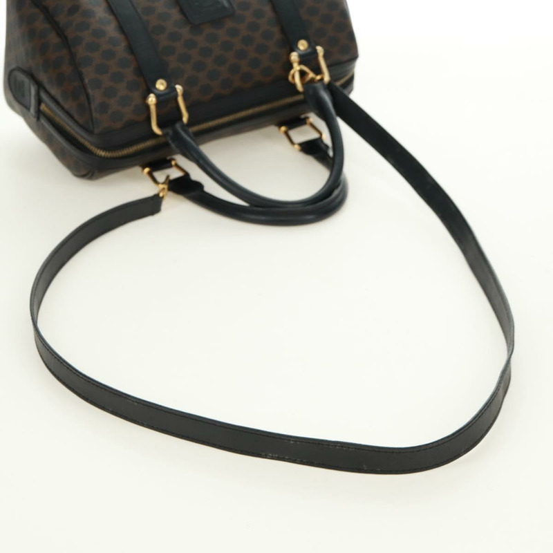 【日本直送】CELINE Macadam帆布手提包 PVC皮革 2way 黑色金色 Auth 165352A-7