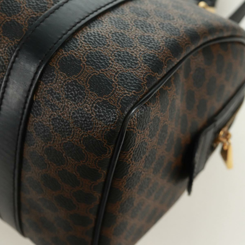 【日本直送】CELINE Macadam帆布手提包 PVC皮革 2way 黑色金色 Auth 165352A-8