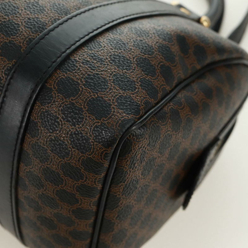 【日本直送】CELINE Macadam帆布手提包 PVC皮革 2way 黑色金色 Auth 165352A-16