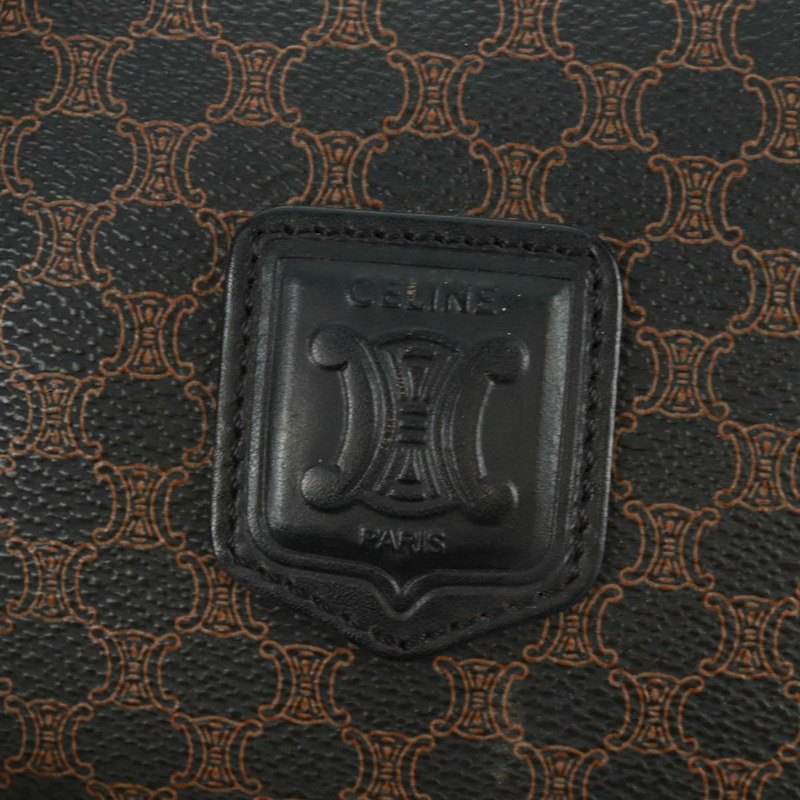 【日本直送】CELINE Macadam帆布手提包 PVC皮革 2way 黑色金色 Auth 165352A-19