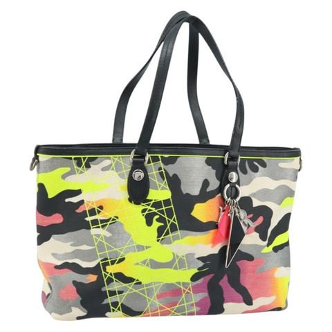 Christian Dior Anselmural 托特包 帆布 多色 銀色 正品 165371M